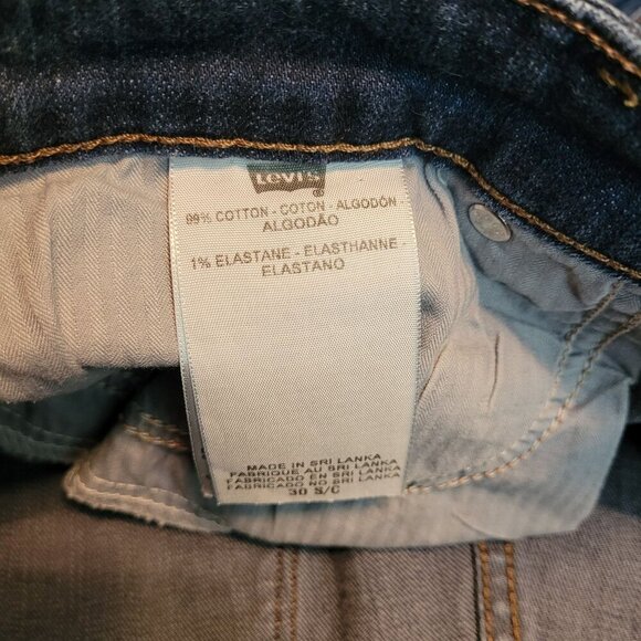 Vtg Levi's Jeans 10 S Slight Curve Straight Low Rise Medium Dark Wash Stretch - Picture 4 of 10